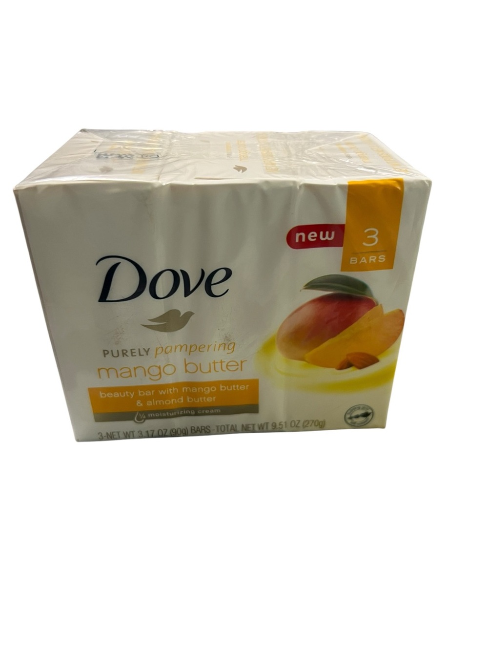 Dove Purely Pampering Mango Butter Beauty Bars - White & Yellow (3 Bars)